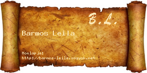 Barmos Leila névjegykártya